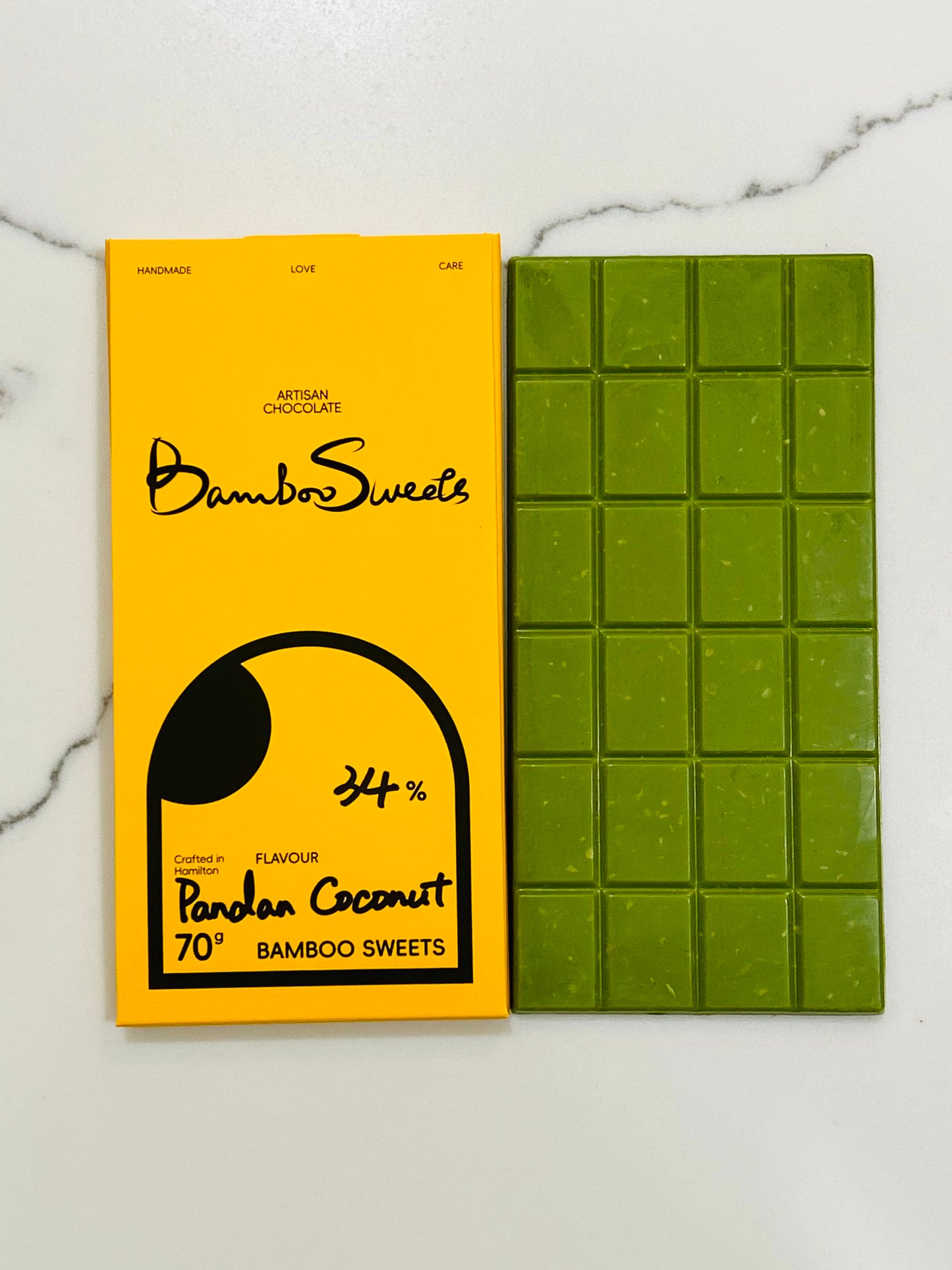 Pandan Coconut 34%White Chocolate