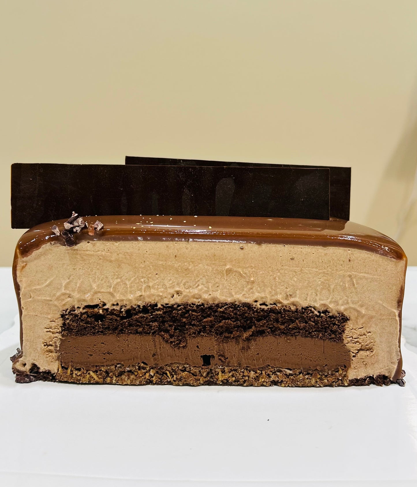 Chocolate Hazelnut Praline Mousse Cake