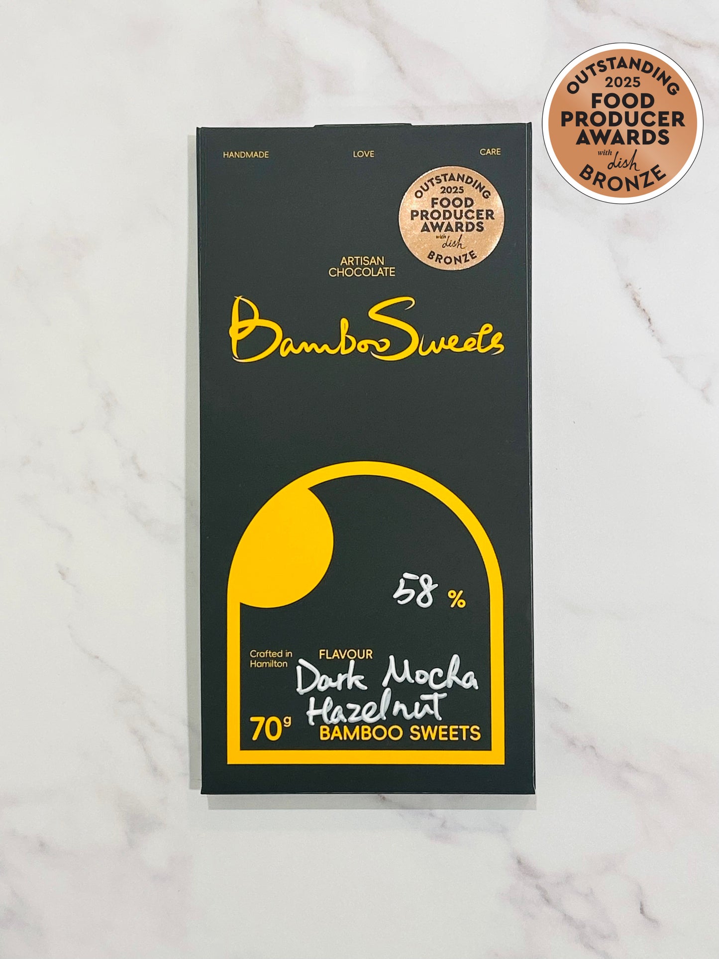 Dark Mocha Hazelnut 58%Organic Single-Origin Dark Chocolate(Vegan)